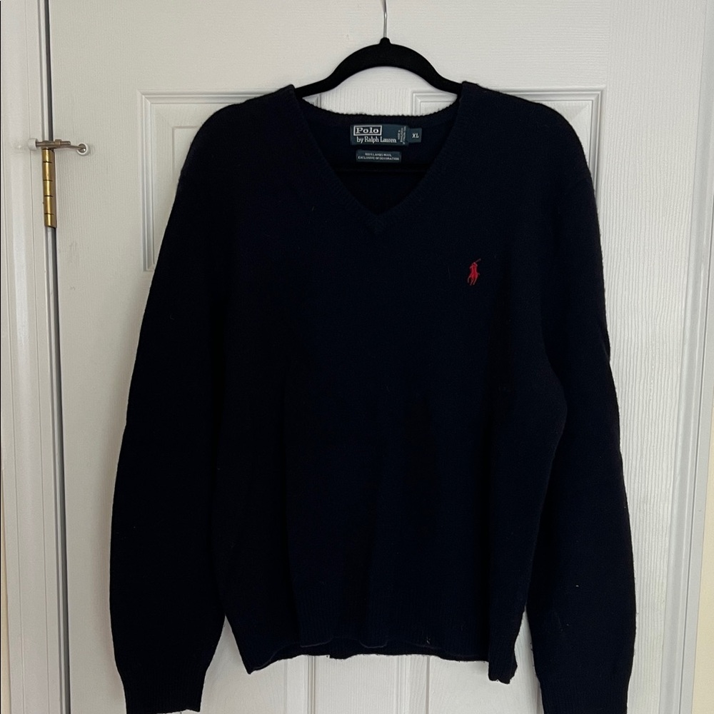 Polo by Ralph Lauren Men's Navy V-Neck Sweater